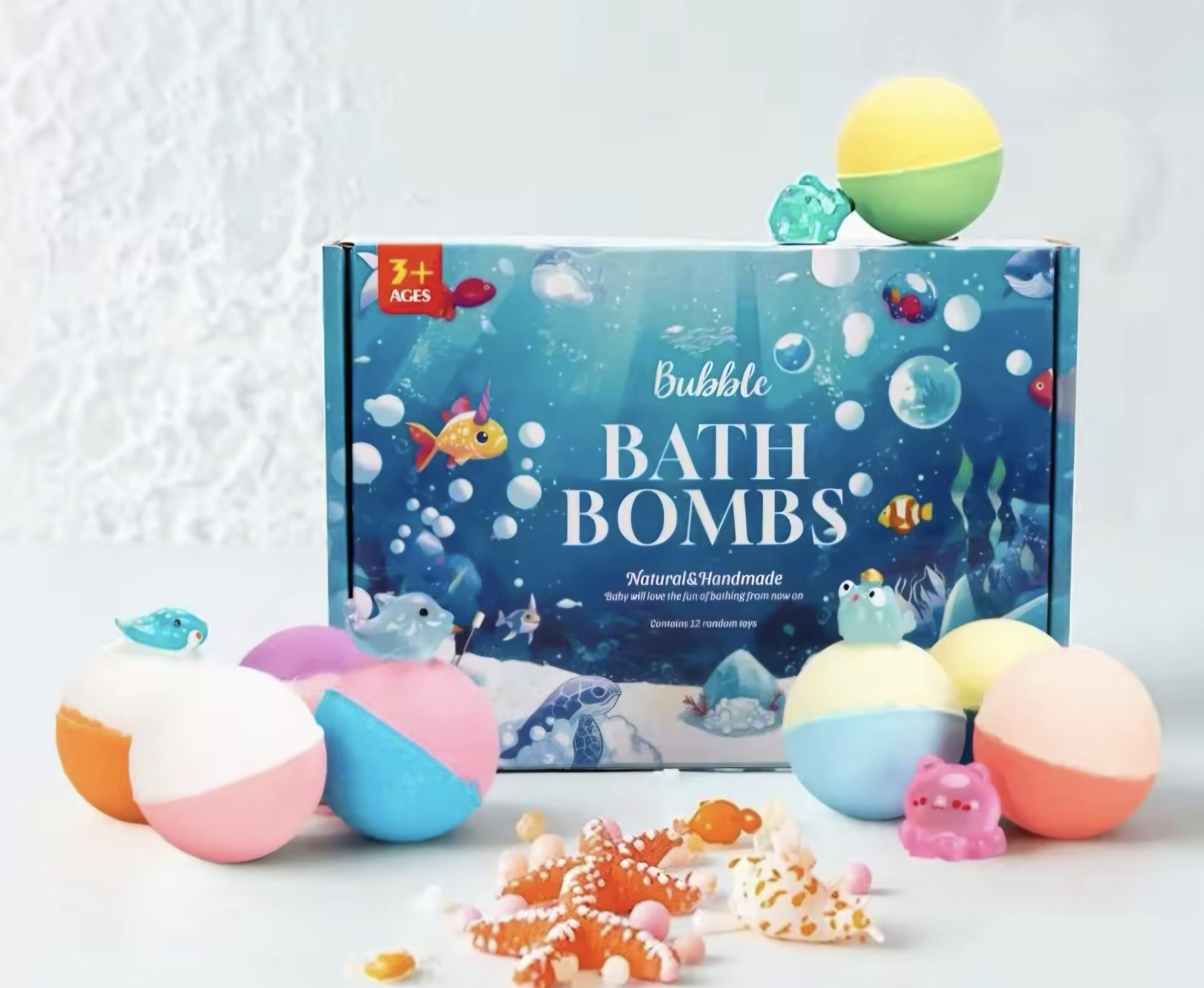 LOMONGO MAGIC RAINBOW BATH BOMBS KIDS mit Überraschungsfiguren